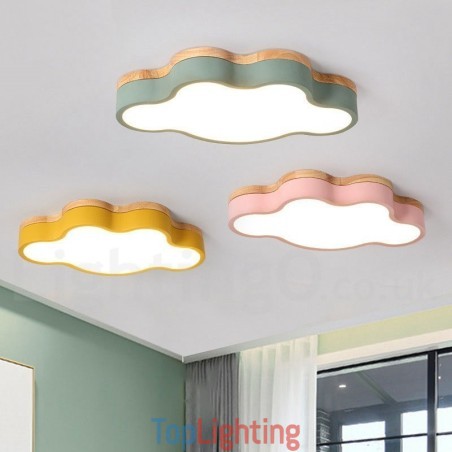 Macaron Multicolor Modern Contemporary Steel Flush Wood Light Ceiling Light Macaron Multicolor Modern Contemporary Steel Flush Wood Light Ceiling Light