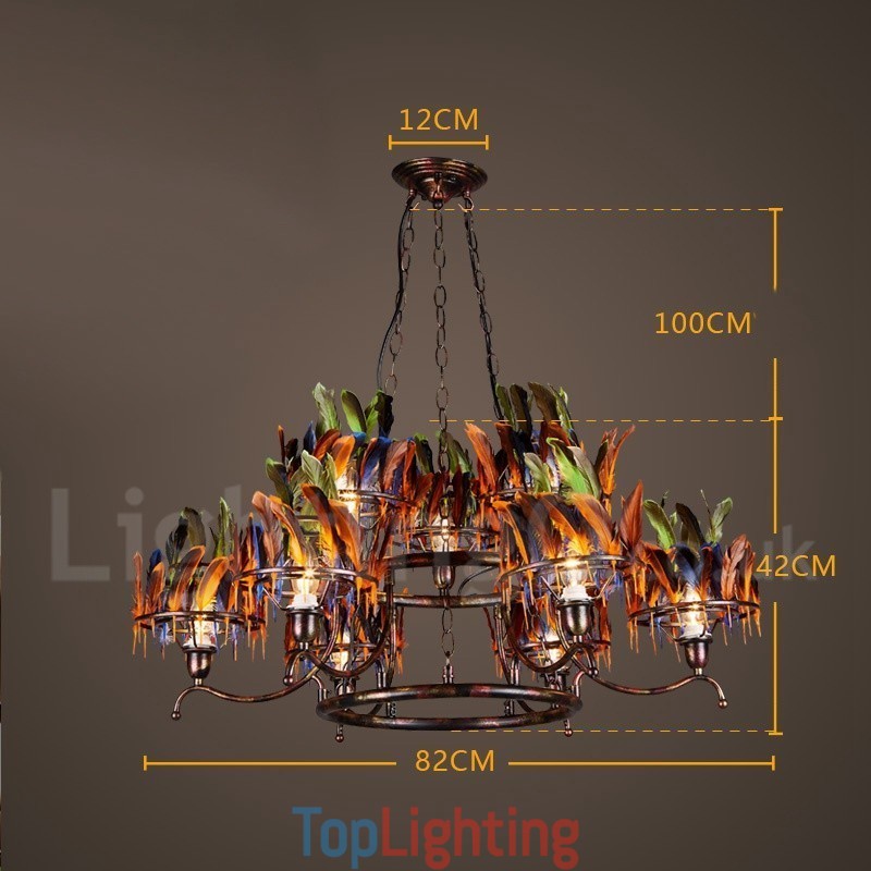 Retro Steel Lighting Store Pendant Chandelier Light