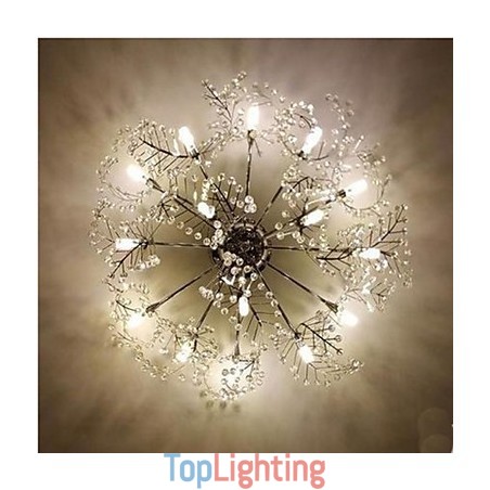 Stainless Steel Etched Deciduous Crystal Ceiling Llight Stainless Steel Etched Deciduous Crystal Ceiling Llight