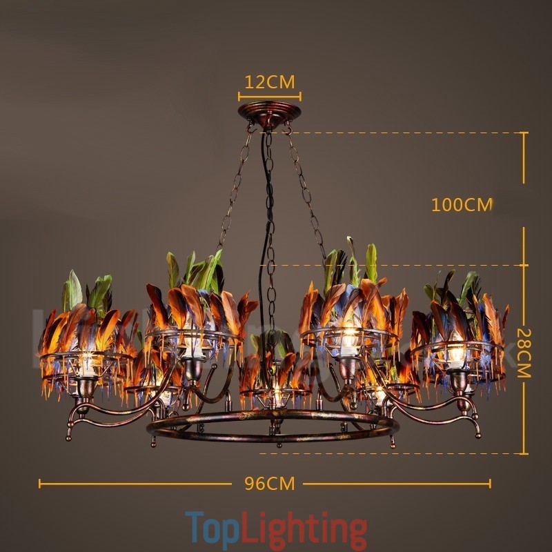 Retro Steel Lighting Store Pendant Chandelier Light