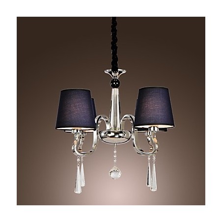 Vintage Chandelier 4 Light Classic Fabric Metal Painting Vintage Chandelier 4 Light Classic Fabric Metal Painting