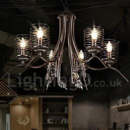 Industrial Style Steel Lighting Store Pendant Chandelier Light