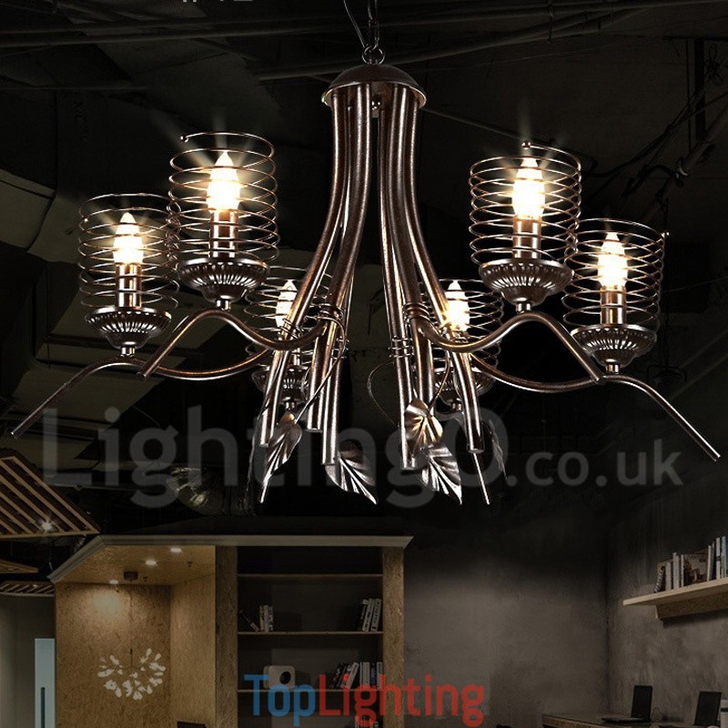 Industrial Style Steel Lighting Store Pendant Chandelier Light