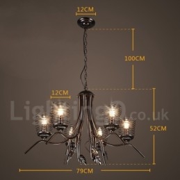 Industrial Style Steel Lighting Store Pendant Chandelier Light