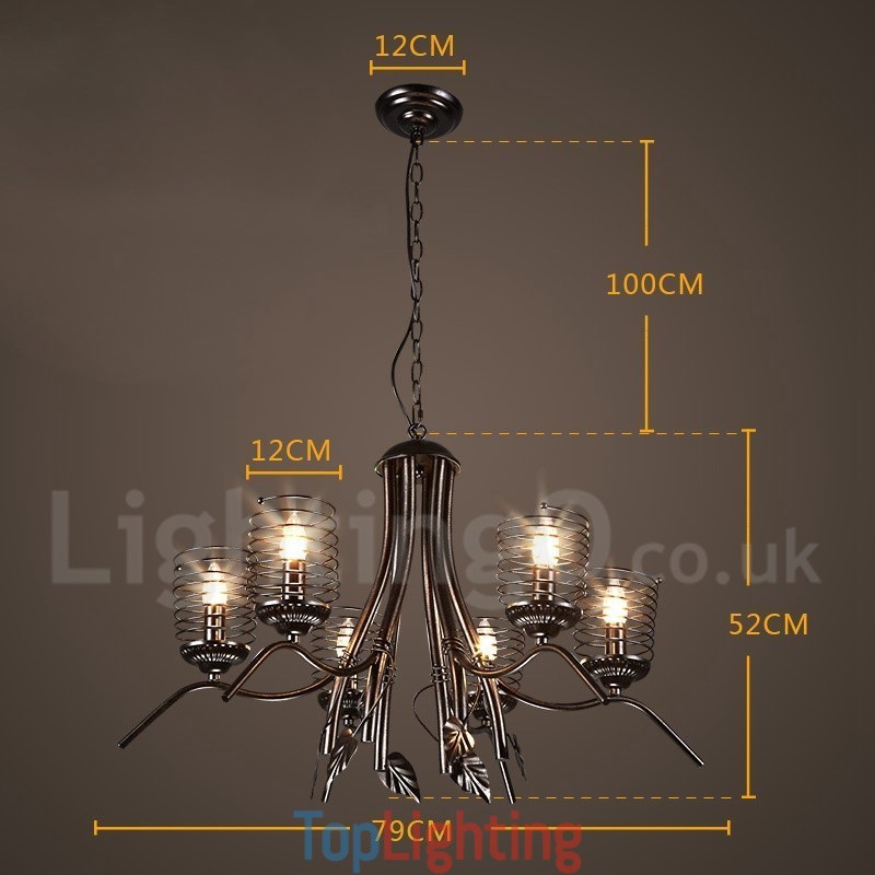 Industrial Style Steel Lighting Store Pendant Chandelier Light