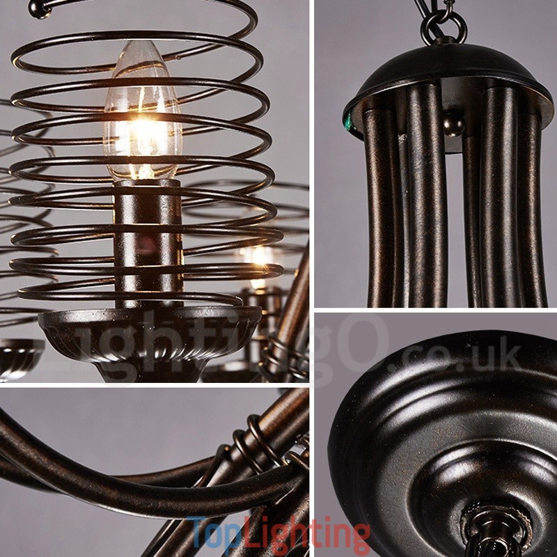 Industrial Style Steel Lighting Store Pendant Chandelier Light