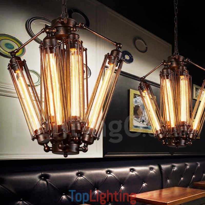 Industrial Style Steel Lighting Store Pendant Chandelier Light