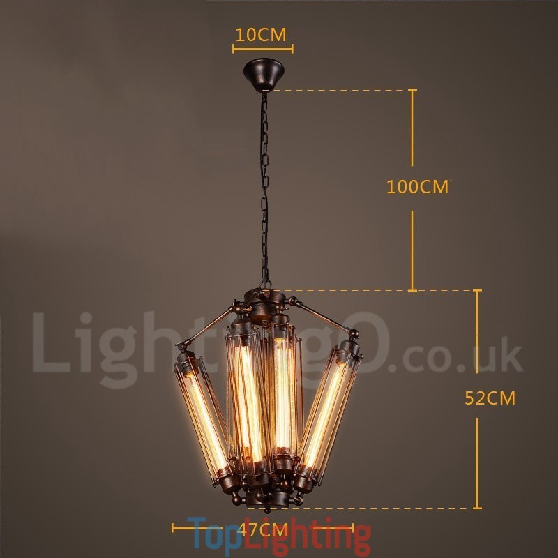Industrial Style Steel Lighting Store Pendant Chandelier Light