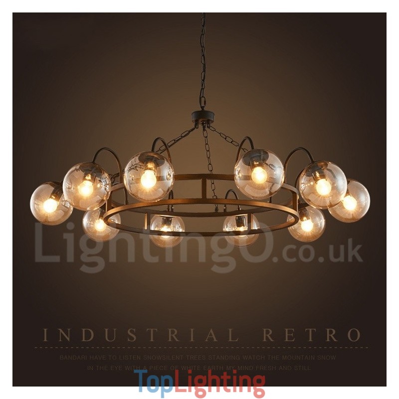 Industrial Style Steel Lighting Store Pendant Chandelier Light