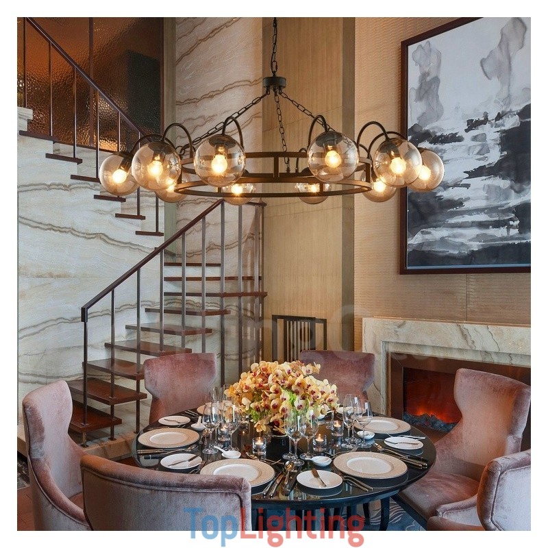 Industrial Style Steel Lighting Store Pendant Chandelier Light