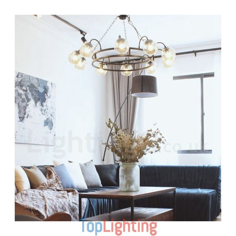 Industrial Style Steel Lighting Store Pendant Chandelier Light
