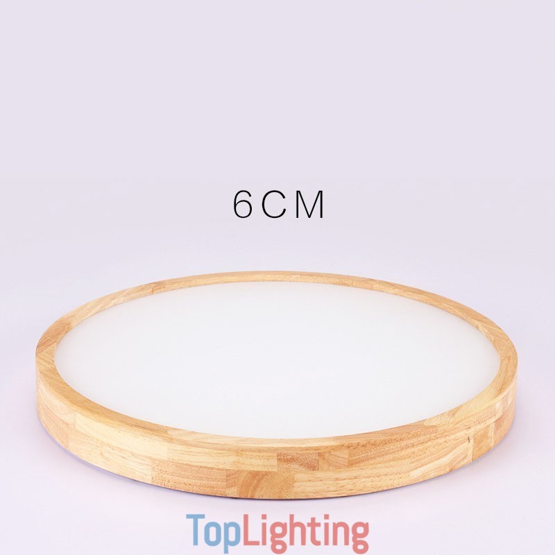 Ultra thin Round Wood Ceiling Lamp Solid Wood Acrylic Ceiling Lamp Nordic Lights