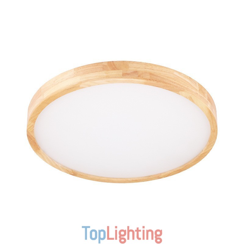 Ultra thin Round Wood Ceiling Lamp Solid Wood Acrylic Ceiling Lamp Nordic Lights