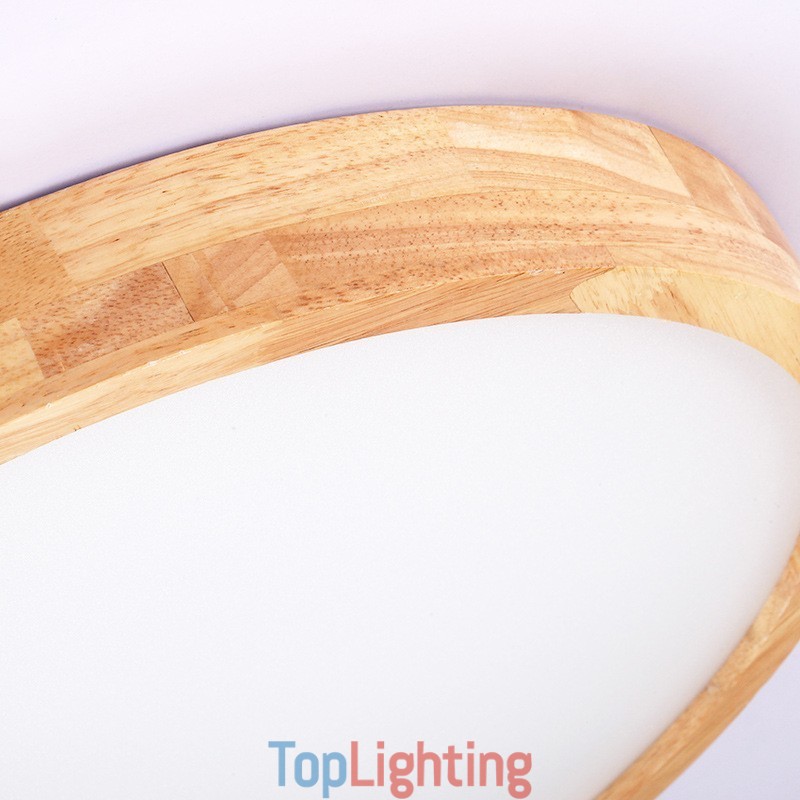 Ultra thin Round Wood Ceiling Lamp Solid Wood Acrylic Ceiling Lamp Nordic Lights