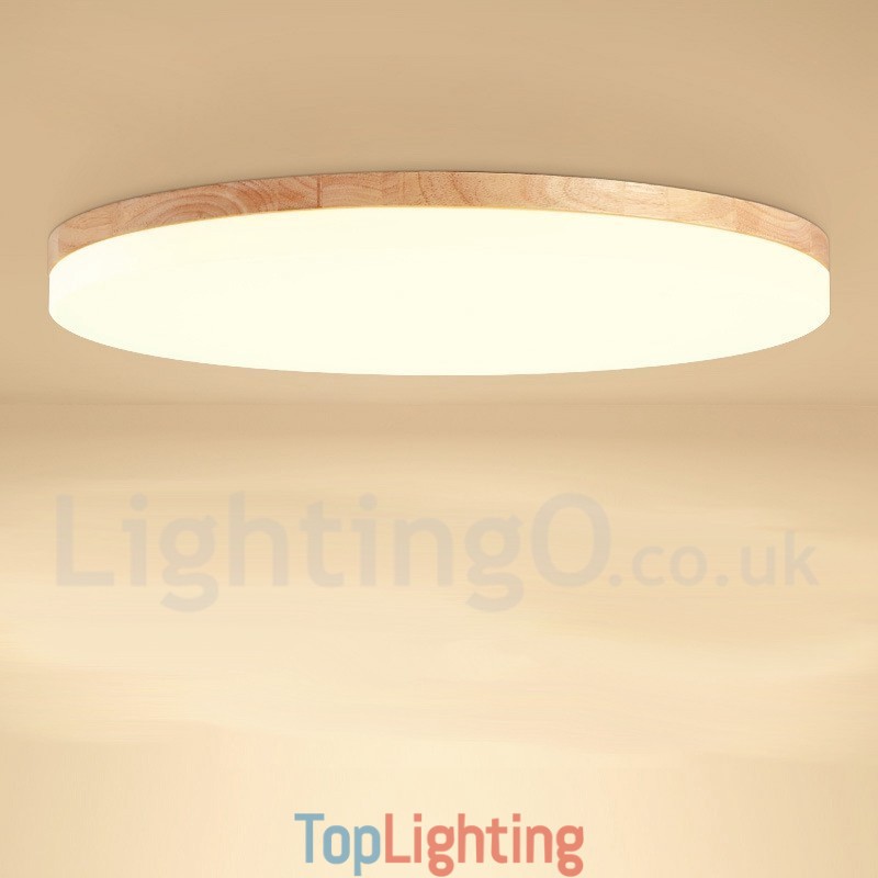 Nordic Round Ceiling Lamp Simple Modern Solid Wood Lamp Ultra thin Ceiling Lamp