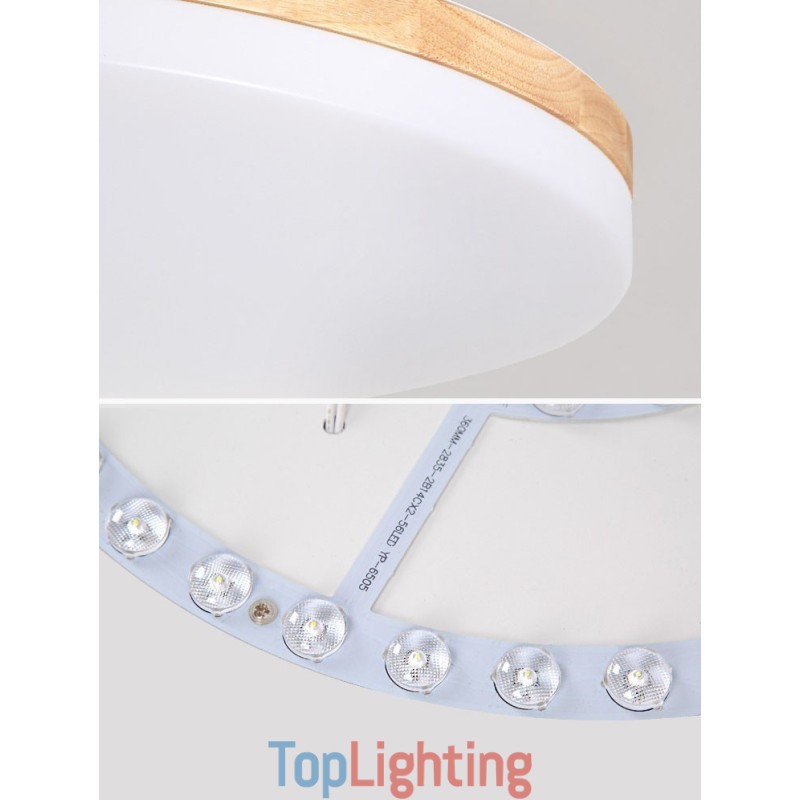 Nordic Round Ceiling Lamp Simple Modern Solid Wood Lamp Ultra thin Ceiling Lamp