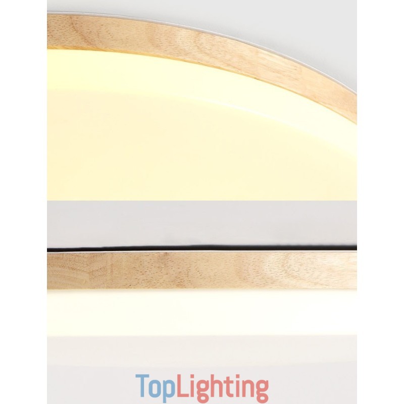 Nordic Round Ceiling Lamp Simple Modern Solid Wood Lamp Ultra thin Ceiling Lamp