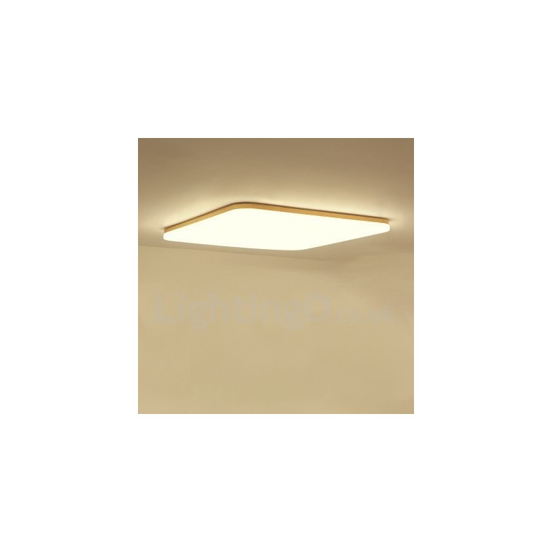 Ultra thin Square Solid Wood Acrylic Ceiling Lamp