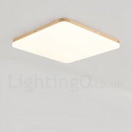 Ultra thin Square Solid Wood Acrylic Ceiling Lamp