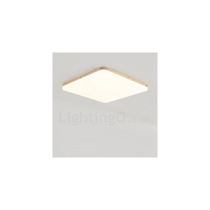 Ultra thin Square Solid Wood Acrylic Ceiling Lamp