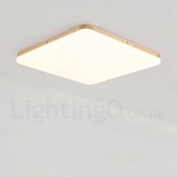 Ultra thin Square Solid Wood Acrylic Ceiling Lamp