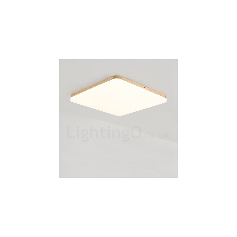 Ultra thin Square Solid Wood Acrylic Ceiling Lamp