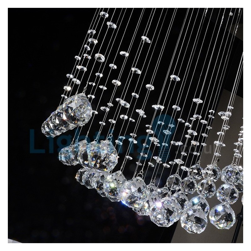 Modern Contemporary Chandelier Flush mount Pendant Fixture Crystal Rain Drop Light