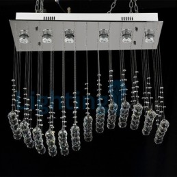 Modern Contemporary Chandelier Flush mount Pendant Fixture Crystal Rain Drop Light