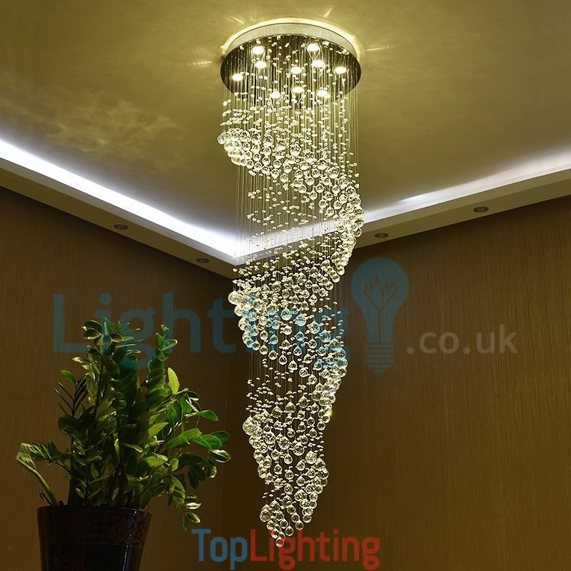 Modern Contemporary Chandelier Flush mount Pendant Fixture Crystal Rain Drop Light
