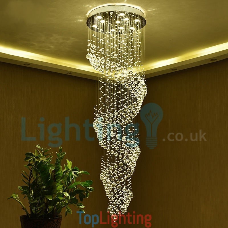 Modern Contemporary Chandelier Flush mount Pendant Fixture Crystal Rain Drop Light