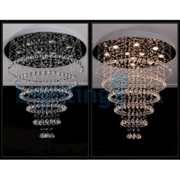 Modern Contemporary Chandelier Flush mount Pendant Fixture Crystal Rain Drop Light