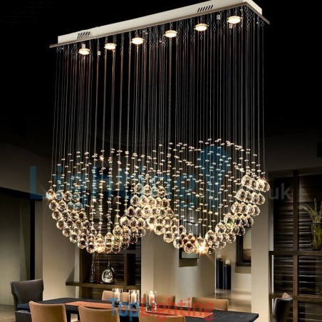 Modern Contemporary Chandelier Flush mount Pendant Fixture Crystal Rain Drop Light Modern Contemporary Chandelier Flush mount Pendant Fixture Crystal Rain Drop Light