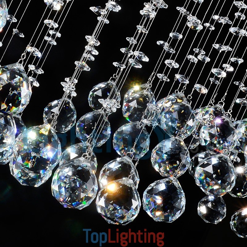Modern Contemporary Chandelier Flush mount Pendant Fixture Crystal Rain Drop Light