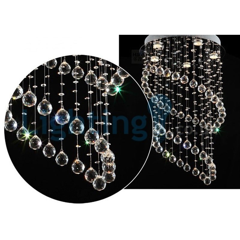Modern Contemporary Chandelier Flush mount Pendant Fixture Crystal Rain Drop Light