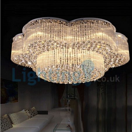 Modern Contemporary Chandelier Flush mount Pendant Fixture Crystal Rain Drop Light Modern Contemporary Chandelier Flush mount Pendant Fixture Crystal Rain Drop Light