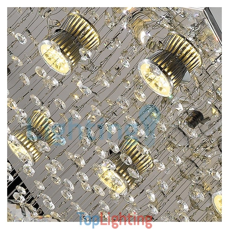 Modern Contemporary Chandelier Flush mount Pendant Fixture Crystal Rain Drop Light