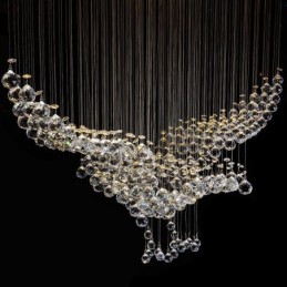 Modern Contemporary Chandelier Flush mount Pendant Fixture Crystal Rain Drop Light