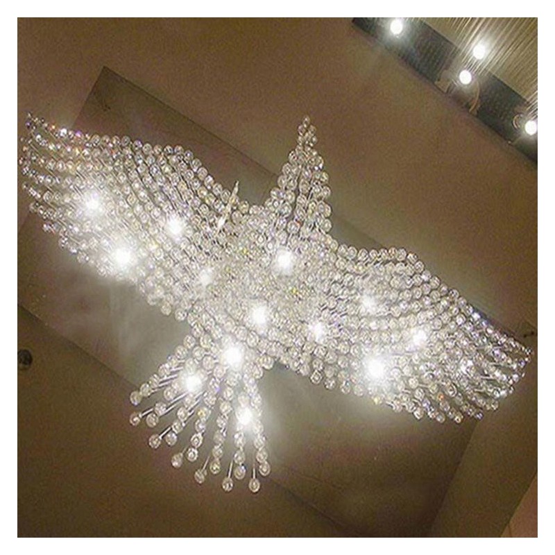 Modern Contemporary Chandelier Flush mount Pendant Fixture Crystal Rain Drop Light