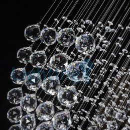 Modern Contemporary Chandelier Flush mount Pendant Fixture Crystal Rain Drop Light