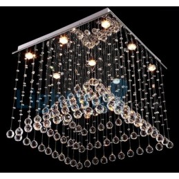 Modern Contemporary Chandelier Flush mount Pendant Fixture Crystal Rain Drop Light