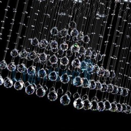 Modern Contemporary Chandelier Flush mount Pendant Fixture Crystal Rain Drop Light