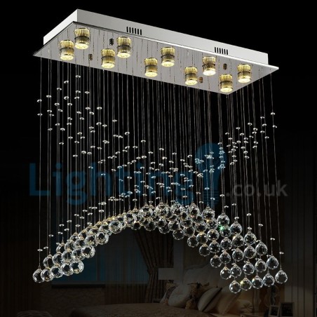Modern Contemporary Chandelier Flush mount Pendant Fixture Crystal Rain Drop Light Modern Contemporary Chandelier Flush mount Pendant Fixture Crystal Rain Drop Light
