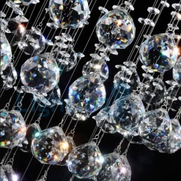 Modern Contemporary Chandelier Flush mount Pendant Fixture Crystal Rain Drop Light