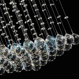Modern Contemporary Chandelier Flush mount Pendant Fixture Crystal Rain Drop Light