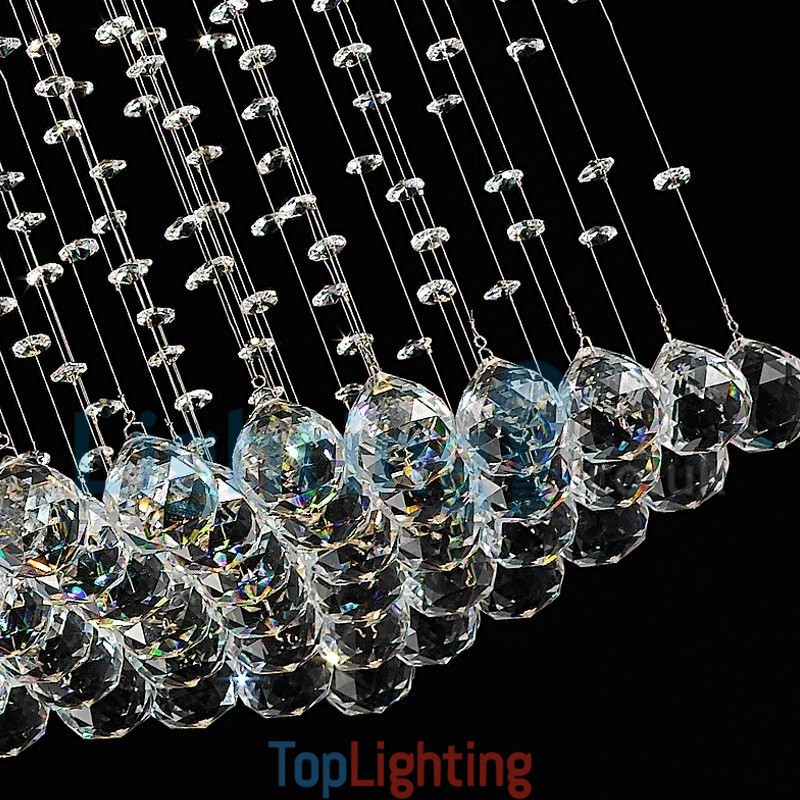 Modern Contemporary Chandelier Flush mount Pendant Fixture Crystal Rain Drop Light