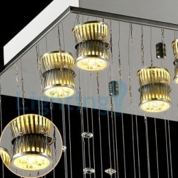 Modern Contemporary Chandelier Flush mount Pendant Fixture Crystal Rain Drop Light