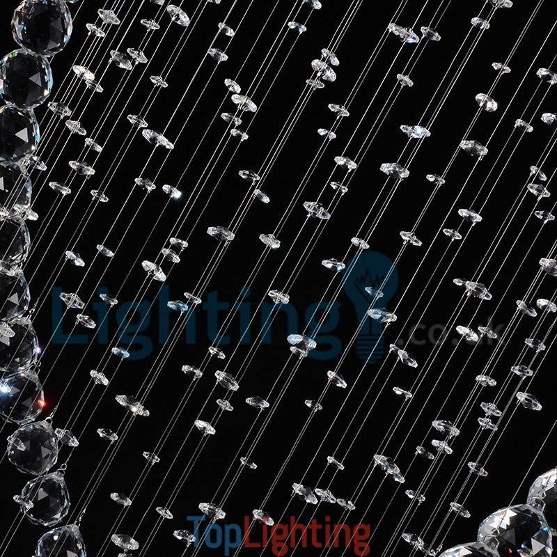 Modern Contemporary Chandelier Flush mount Pendant Fixture Crystal Rain Drop Light
