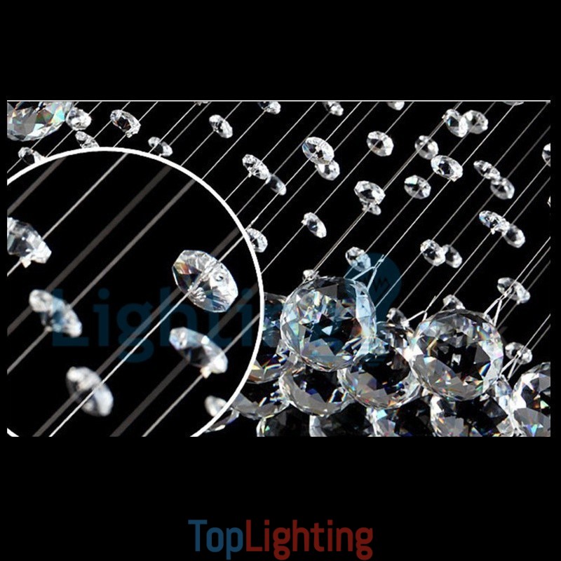 Modern Contemporary Chandelier Flush mount Pendant Fixture Crystal Rain Drop Light
