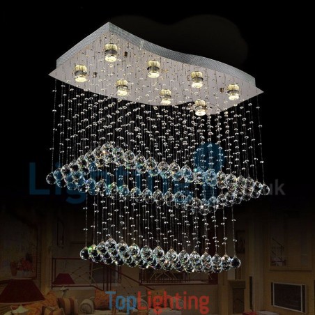 Modern Contemporary Chandelier Flush mount Pendant Fixture Crystal Rain Drop Light Modern Contemporary Chandelier Flush mount Pendant Fixture Crystal Rain Drop Light