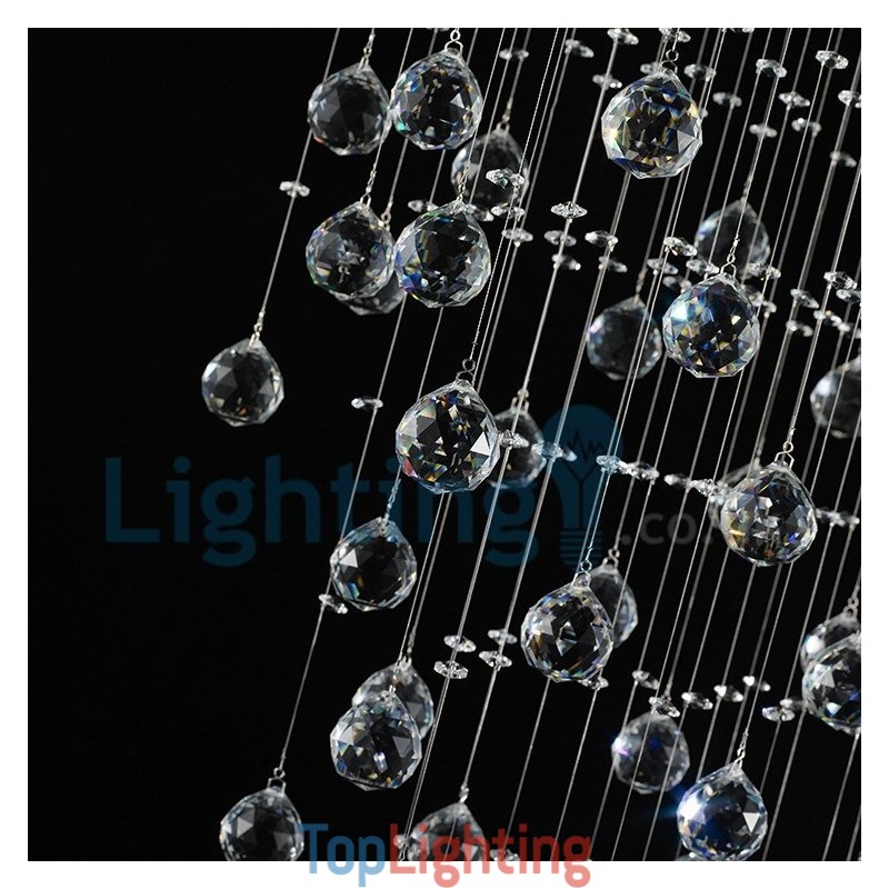 Modern Contemporary Chandelier Flush mount Pendant Fixture Crystal Rain Drop Light